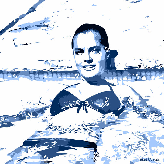 Romy in the water blue